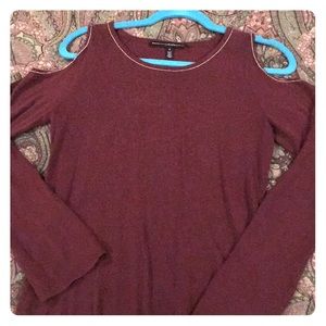 White House Black Market cold shoulder sweater